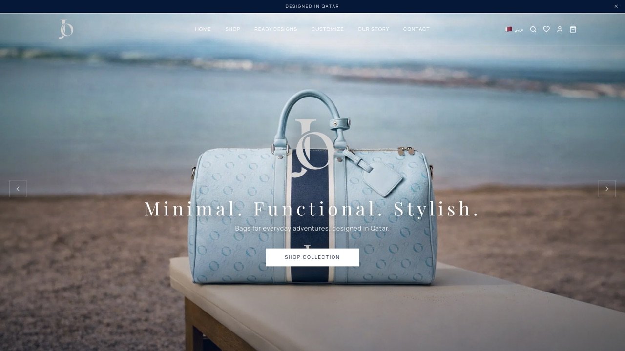 OJ Bags website